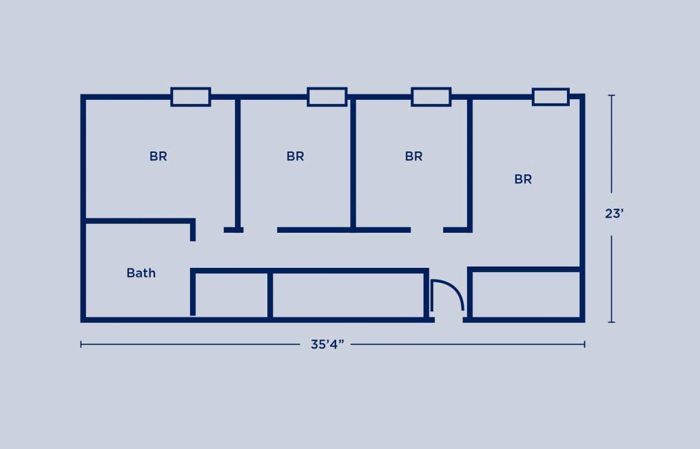 Gregory Quad Room Layout