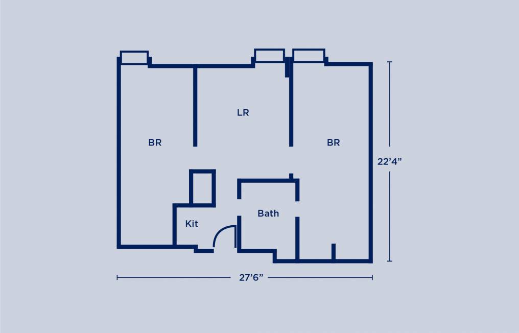 Rodin Double Two Bedroom Apartment Layout