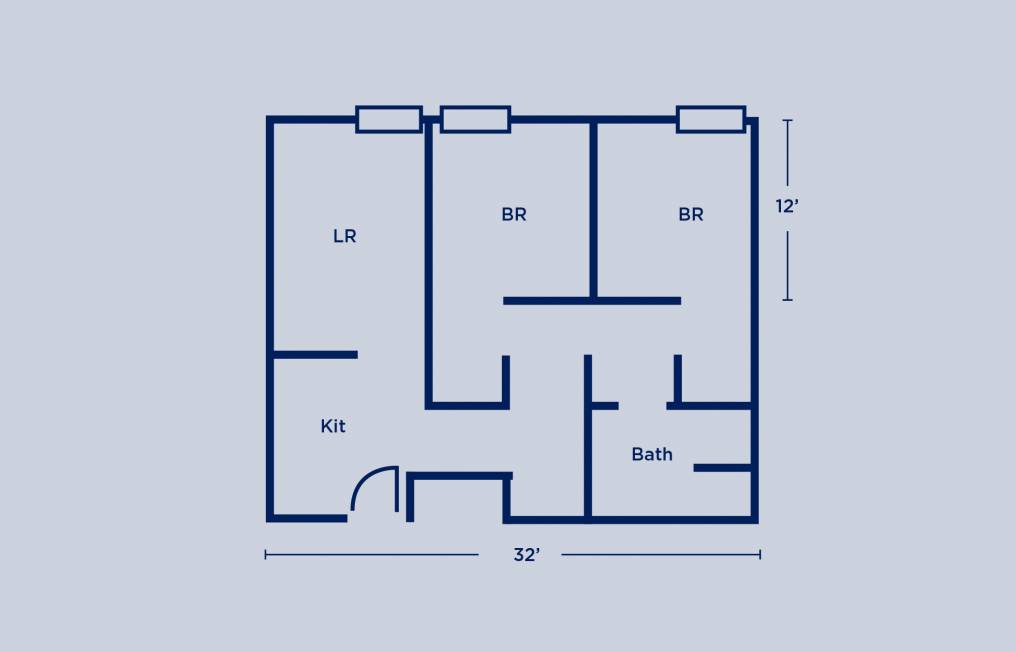 Harnwell Double Two Bedroom Apartment Layout