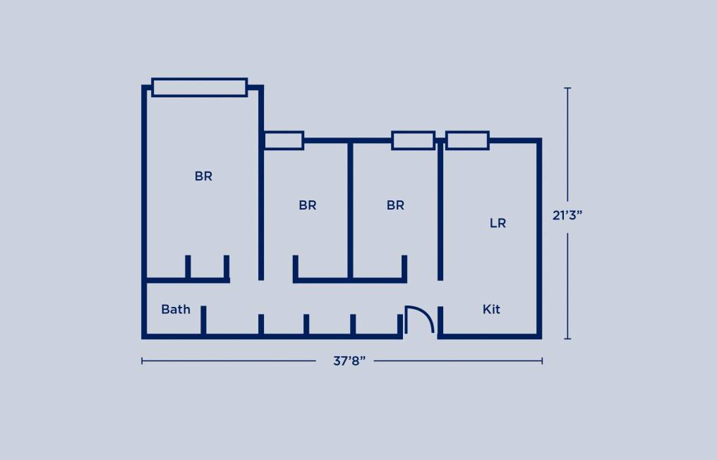 Harnwell Triple Apartment Layout