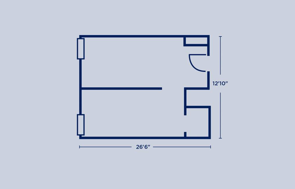 Mayer Double One Bedroom Layout