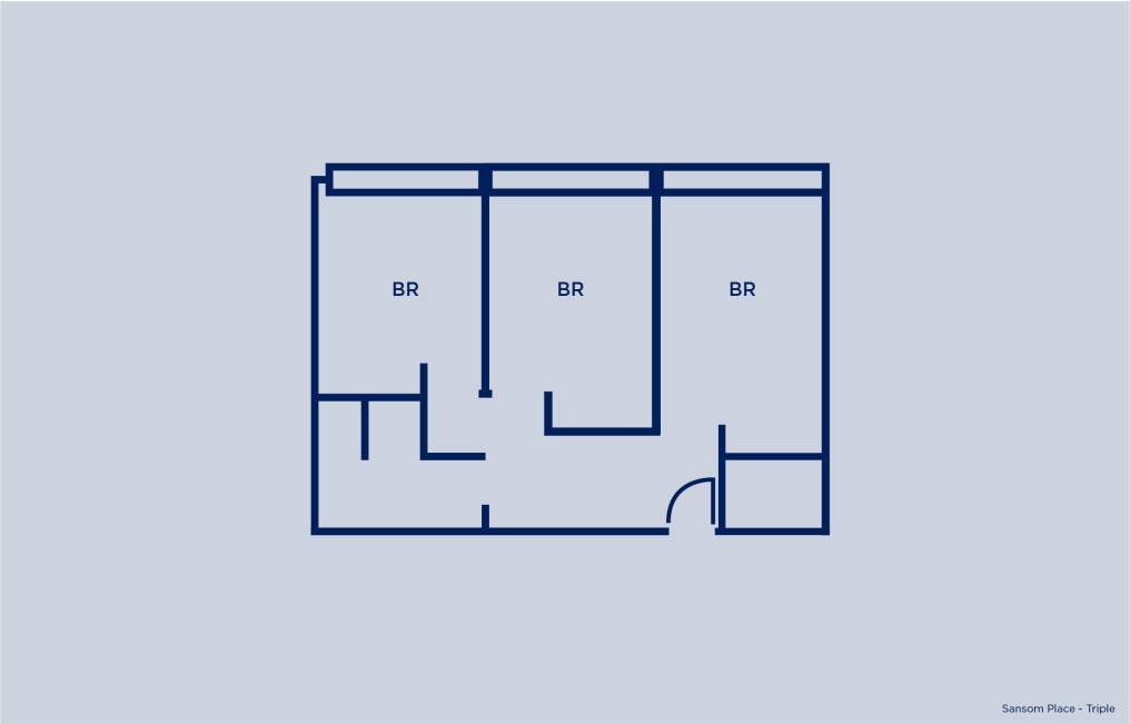 Sansom Place Triple Room Layout