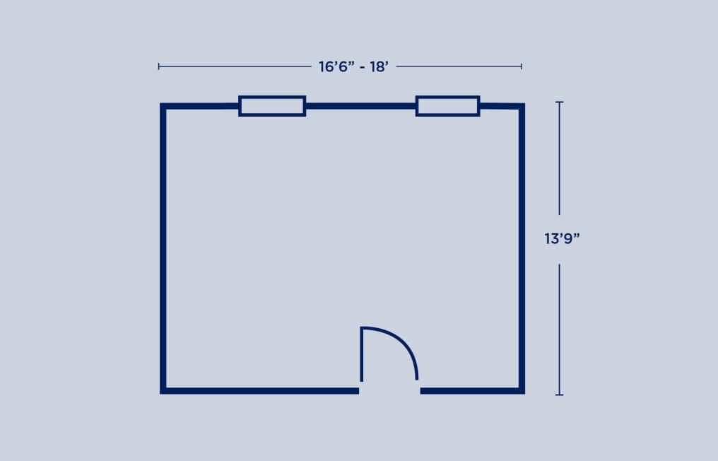 Stouffer College House Double Room Floorplan