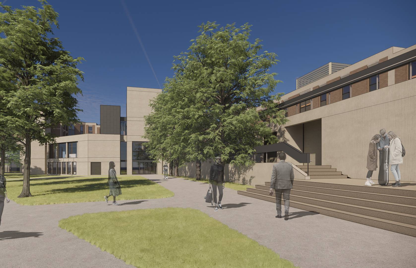 Stouffer College House Grand Staircase Rendering